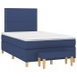 vidaXL Giroletto a Molle con Materasso Blu 120x200 cm in Tessuto