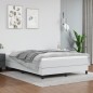 vidaXL Giroletto a Molle con Materasso Bianco 140x190 cm in Similpelle