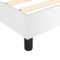 vidaXL Giroletto a Molle con Materasso Bianco 140x190 cm in Similpelle