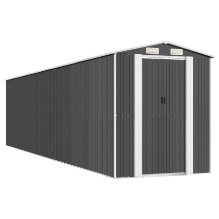 vidaXL Capanno da Giardino Antracite 192x855x223 cm in Acciaio Zincato