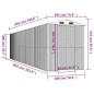 vidaXL Capanno da Giardino Antracite 192x855x223 cm in Acciaio Zincato vidaXL Capanno da Giardino Antracite 192x855x223 cm in Acciaio Zincato