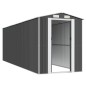 vidaXL Capanno da Giardino Antracite 192x606x223 cm in Acciaio Zincato vidaXL Capanno da Giardino Antracite 192x606x223 cm in Acciaio Zincato