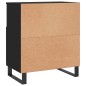 vidaXL Credenze 3 pz Nere in Legno Multistrato vidaXL Credenze 3 pz Nere in Legno Multistrato
