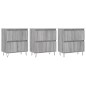 vidaXL Credenze 3 pz Grigio Sonoma in Legno Multistrato vidaXL Credenze 3 pz Grigio Sonoma in Legno Multistrato