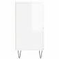 vidaXL Credenze 3 pz Bianco Lucido in Legno Multistrato vidaXL Credenze 3 pz Bianco Lucido in Legno Multistrato