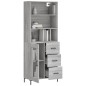 vidaXL Credenza Grigio Sonoma 69,5x34x180 cm in Legno Multistrato vidaXL Credenza Grigio Sonoma 69,5x34x180 cm in Legno Multistrato
