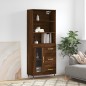 vidaXL Credenza Rovere Marrone 69,5x34x180 cm in Legno Multistrato vidaXL Credenza Rovere Marrone 69,5x34x180 cm in Legno Multistrato