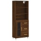 vidaXL Credenza Rovere Marrone 69,5x34x180 cm in Legno Multistrato vidaXL Credenza Rovere Marrone 69,5x34x180 cm in Legno Multistrato
