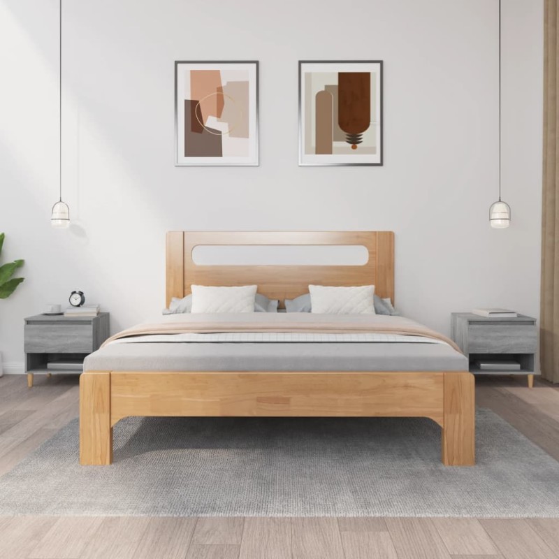 Comodini 2 pz Grigio Sonoma 50x46x50 cm in Legno Multistrato Comodini 2 pz Grigio Sonoma 50x46x50 cm in Legno Multistrato