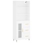 vidaXL Credenza Bianca 69,5x34x180 cm in Legno Multistrato vidaXL Credenza Bianca 69,5x34x180 cm in Legno Multistrato