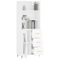 vidaXL Credenza Bianca 69,5x34x180 cm in Legno Multistrato vidaXL Credenza Bianca 69,5x34x180 cm in Legno Multistrato