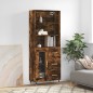 vidaXL Credenza Rovere Fumo 69,5x34x180 cm in Legno Multistrato vidaXL Credenza Rovere Fumo 69,5x34x180 cm in Legno Multistrato