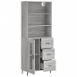vidaXL Credenza Grigio Sonoma 69,5x34x180 cm in Legno Multistrato vidaXL Credenza Grigio Sonoma 69,5x34x180 cm in Legno Multistrato