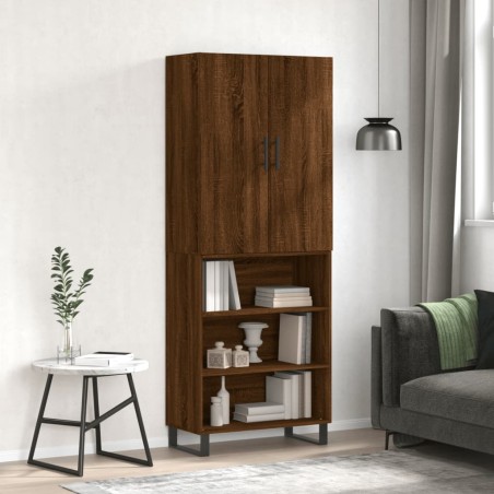 vidaXL Credenza Rovere Marrone 69,5x34x180 cm in Legno Multistrato