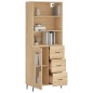 vidaXL Credenza Rovere Sonoma 69,5x34x180 cm in Legno Multistrato