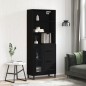 vidaXL Credenza Nera 69,5x34x180 cm in Legno Multistrato vidaXL Credenza Nera 69,5x34x180 cm in Legno Multistrato