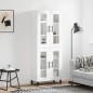 vidaXL Credenza Bianca 69,5x34x180 cm in Legno Multistrato