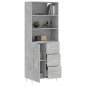 vidaXL Credenza Grigio Cemento 69,5x34x180 cm in Legno Multistrato vidaXL Credenza Grigio Cemento 69,5x34x180 cm in Legno Multistrato