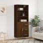 vidaXL Credenza Rovere Marrone 69,5x34x180 cm in Legno Multistrato vidaXL Credenza Rovere Marrone 69,5x34x180 cm in Legno Multistrato