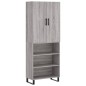 vidaXL Credenza Grigio Sonoma 69,5x34x180 cm in Legno Multistrato vidaXL Credenza Grigio Sonoma 69,5x34x180 cm in Legno Multistrato