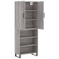 vidaXL Credenza Grigio Sonoma 69,5x34x180 cm in Legno Multistrato vidaXL Credenza Grigio Sonoma 69,5x34x180 cm in Legno Multistrato