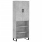 vidaXL Credenza Grigio Cemento 69,5x34x180 cm in Legno Multistrato vidaXL Credenza Grigio Cemento 69,5x34x180 cm in Legno Multistrato