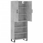 vidaXL Credenza Grigio Cemento 69,5x34x180 cm in Legno Multistrato vidaXL Credenza Grigio Cemento 69,5x34x180 cm in Legno Multistrato