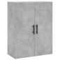 vidaXL Credenza Grigio Cemento 69,5x34x180 cm in Legno Multistrato vidaXL Credenza Grigio Cemento 69,5x34x180 cm in Legno Multistrato