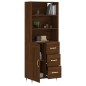vidaXL Credenza Rovere Marrone 69,5x34x180 cm in Legno Multistrato vidaXL Credenza Rovere Marrone 69,5x34x180 cm in Legno Multistrato