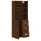 vidaXL Credenza Rovere Marrone 69,5x34x180 cm in Legno Multistrato vidaXL Credenza Rovere Marrone 69,5x34x180 cm in Legno Multistrato