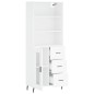 vidaXL Credenza Bianca 69,5x34x180 cm in Legno Multistrato vidaXL Credenza Bianca 69,5x34x180 cm in Legno Multistrato