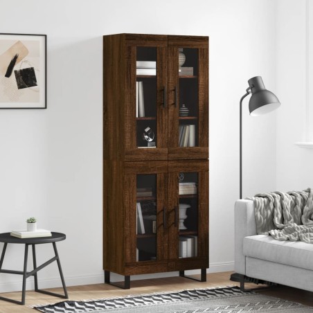 vidaXL Credenza Rovere Marrone 69,5x34x180 cm in Legno Multistrato