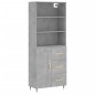 vidaXL Credenza Grigio Cemento 69,5x34x180 cm in Legno Multistrato vidaXL Credenza Grigio Cemento 69,5x34x180 cm in Legno Multistrato