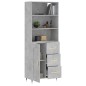 vidaXL Credenza Grigio Cemento 69,5x34x180 cm in Legno Multistrato vidaXL Credenza Grigio Cemento 69,5x34x180 cm in Legno Multistrato