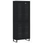 vidaXL Credenza Nera 69,5x34x180 cm in Legno Multistrato vidaXL Credenza Nera 69,5x34x180 cm in Legno Multistrato