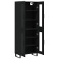 vidaXL Credenza Nera 69,5x34x180 cm in Legno Multistrato vidaXL Credenza Nera 69,5x34x180 cm in Legno Multistrato