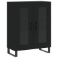 vidaXL Credenza Nera 69,5x34x180 cm in Legno Multistrato vidaXL Credenza Nera 69,5x34x180 cm in Legno Multistrato