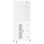 vidaXL Credenza Bianco Lucido 69,5x34x180 cm in Legno Multistrato vidaXL Credenza Bianco Lucido 69,5x34x180 cm in Legno Multistrato