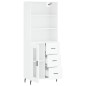 vidaXL Credenza Bianco Lucido 69,5x34x180 cm in Legno Multistrato vidaXL Credenza Bianco Lucido 69,5x34x180 cm in Legno Multistrato