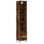 vidaXL Credenza Rovere Fumo 34,5x34x180 cm in Legno Multistrato vidaXL Credenza Rovere Fumo 34,5x34x180 cm in Legno Multistrato