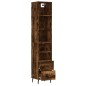 vidaXL Credenza Rovere Fumo 34,5x34x180 cm in Legno Multistrato vidaXL Credenza Rovere Fumo 34,5x34x180 cm in Legno Multistrato