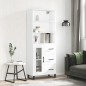 vidaXL Credenza Bianca 69,5x34x180 cm in Legno Multistrato vidaXL Credenza Bianca 69,5x34x180 cm in Legno Multistrato