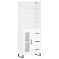 vidaXL Credenza Bianca 69,5x34x180 cm in Legno Multistrato vidaXL Credenza Bianca 69,5x34x180 cm in Legno Multistrato