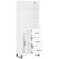 vidaXL Credenza Bianca 69,5x34x180 cm in Legno Multistrato vidaXL Credenza Bianca 69,5x34x180 cm in Legno Multistrato