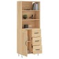 vidaXL Credenza Rovere Sonoma 69,5x34x180 cm in Legno Multistrato vidaXL Credenza Rovere Sonoma 69,5x34x180 cm in Legno Multistrato