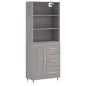 vidaXL Credenza Grigio Sonoma 69,5x34x180 cm in Legno Multistrato vidaXL Credenza Grigio Sonoma 69,5x34x180 cm in Legno Multistrato