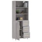 vidaXL Credenza Grigio Sonoma 69,5x34x180 cm in Legno Multistrato vidaXL Credenza Grigio Sonoma 69,5x34x180 cm in Legno Multistrato