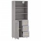 vidaXL Credenza Grigio Sonoma 69,5x34x180 cm in Legno Multistrato vidaXL Credenza Grigio Sonoma 69,5x34x180 cm in Legno Multistrato