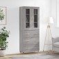 vidaXL Credenza Grigio Sonoma 69,5x34x180 cm in Legno Multistrato vidaXL Credenza Grigio Sonoma 69,5x34x180 cm in Legno Multistrato