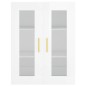 vidaXL Credenza Bianco Lucido 69,5x34x180 cm in Legno Multistrato